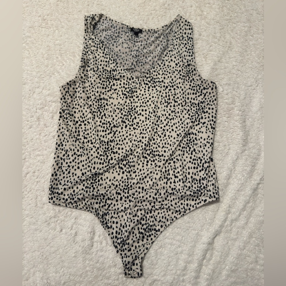Express Black and White Patterned Bodysuit